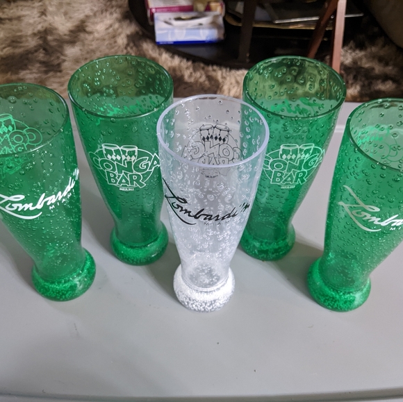 LOMBARDI'S MIAMI Beach!!Tall Hard Plastic Conga Bar souvenir cups! - Picture 5 of 10